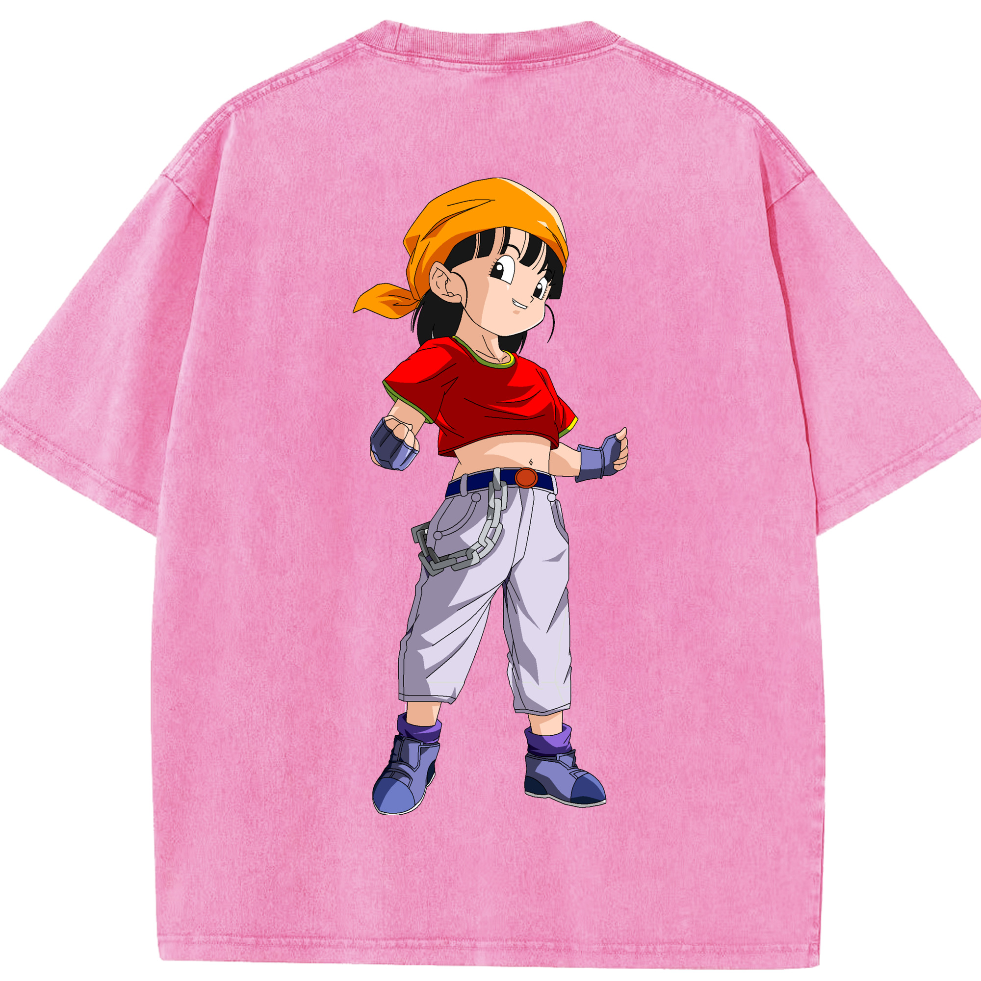 （画像用） ドラゴンボール パン DRAGON BALL Pan 綿100% ヴィンテージ風 半袖Tシャツ（背面プリント）